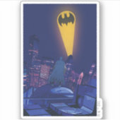 Vleermuissignaal boven Gotham Sticker (Voorkant)