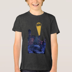 Vleermuissignaal boven Gotham Tri-Blend Shirt