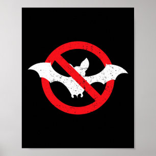 Vleermuisverbod Halloween Vampire Spooky Poster