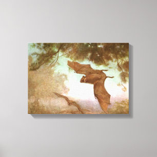 Vleermuizen door CE Swan, Oude wilde dieren Canvas Afdruk