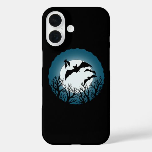 Vleermuizen en bomen tegen de maan Case-Mate iPhone case (Achterkant)