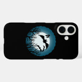 Vleermuizen en bomen tegen de maan Case-Mate iPhone case (Achterkant (horizontaal))