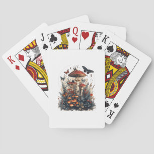 Vleermuizen En Paddenstoel Maan Goblincore Pokerkaarten