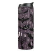 Vleermuizen en spinnenwebben thermosbeker (Gedraaid links)