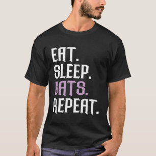Vleermuizen Eten Slapen Vleermuis Dier Vleermuis T-shirt