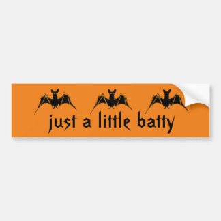 vleermuizen gewoon een kleine Batty Black en Oran Bumpersticker