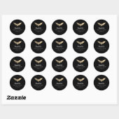 Vleermuizen Halloween Bruiloft Save The Date Ronde Sticker (Vel)