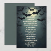 Vleermuizen Overhead Halloween Party Kaart (Voorkant / Achterkant)