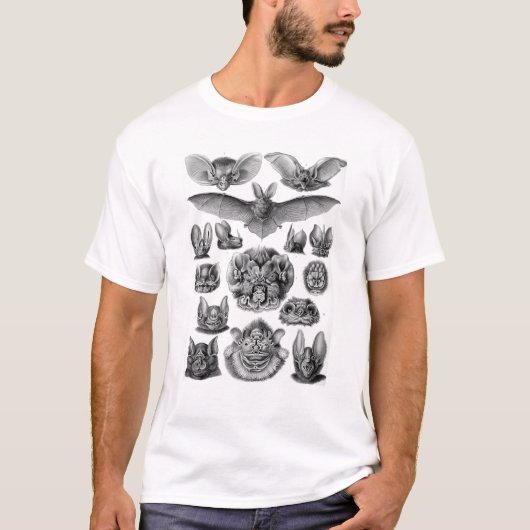 vleermuizen van Ernest Haeckel T-shirt (Voorkant)