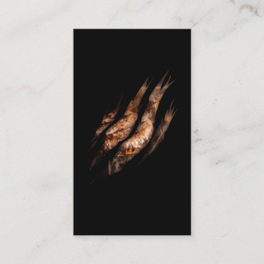 Vlees en brander BBQ Lover Grillmaster Visitekaartje (Voorkant)