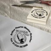 Vlees en Master Butcher Business. Rubberstempel