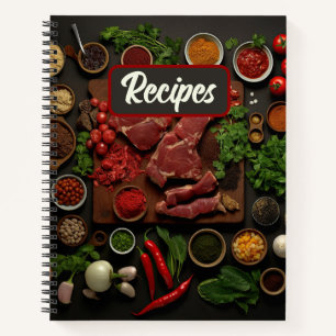 Vlees, groenten en specerijen Recept Notitieboek