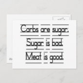 Vlees is goed briefkaart (Voorkant / Achterkant)