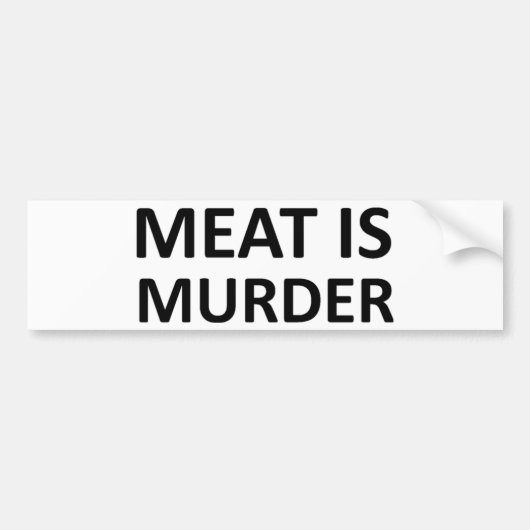 Vlees is Murder Bumpersticker (Voorkant)