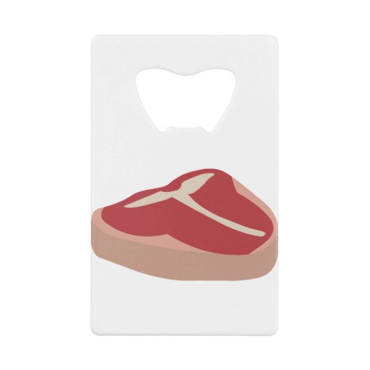 Vlees Rauwe Steak Vers eiwithoudende varkens Chop Kredietkaart Flessenopener (Voorkant)