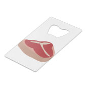 Vlees Rauwe Steak Vers eiwithoudende varkens Chop Kredietkaart Flessenopener (Achterkant Gekanteld)