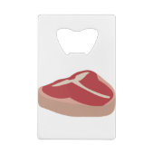 Vlees Rauwe Steak Vers eiwithoudende varkens Chop Kredietkaart Flessenopener (Achterkant)