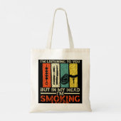 Vlees Roker BBQ Roken Grilling Lover Griller Che Tote Bag (Achterkant)
