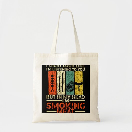Vlees Roker BBQ Roken Grilling Lover Griller Che Tote Bag (Voorkant)