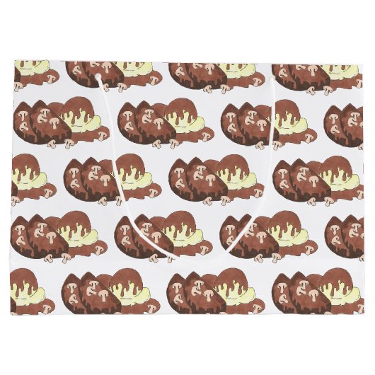 Vleesbrood Vleesblad Aardappelen paddestoel Groot Cadeauzakje (Achterkant)