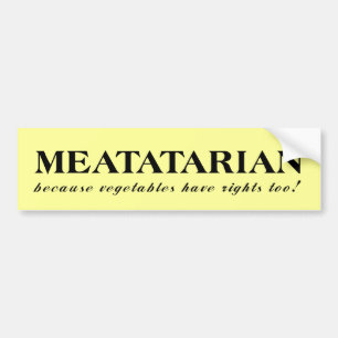 Vleesetarische Groenten Grappige Bumpersticker Hum