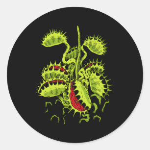 Vleesetende Plant Venus Fly Trap Botanisch Ronde Sticker
