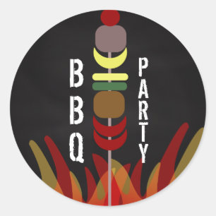 Vleeshandschoenen BBQ Uitgebreide partij Ronde Sticker