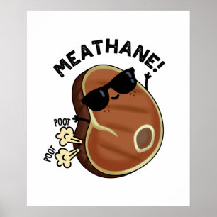 Vleeshane Funny Farting Meat Pun Poster