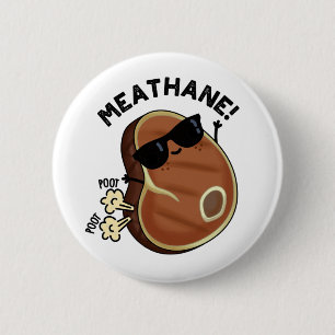 Vleeshane Funny Farting Meat Pun Ronde Button 5,7 Cm