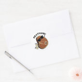 Vleeshane Funny Farting Meat Pun Ronde Sticker (Envelop)