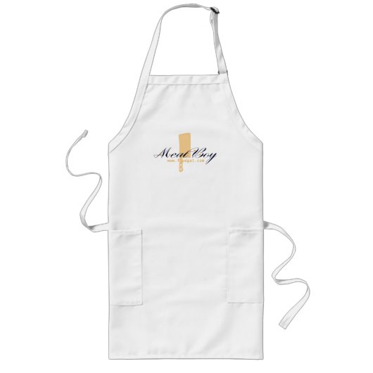 Vleesjongen logo lang apron schort (Voorkant)