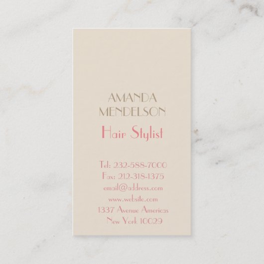 Vleeskapper Visitekaartje (Achterkant)