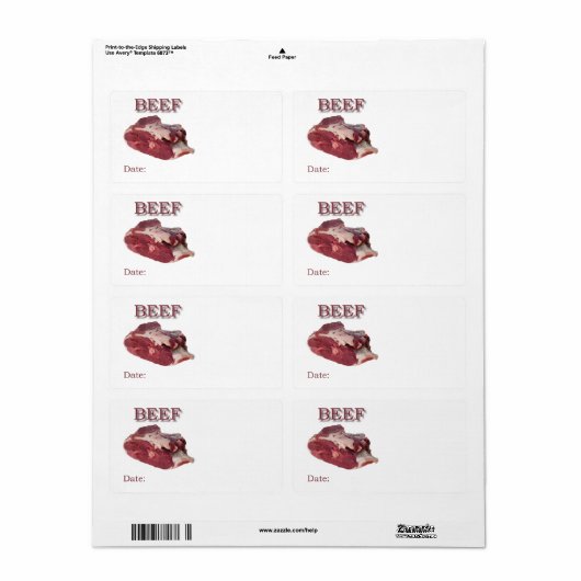 Vleeskeurmerk Etiket (Full Sheet)