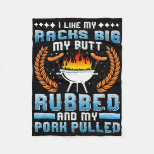Vleesliefhebber Ik Hou Van Mijn Grote Ribben Getro Fleece Deken