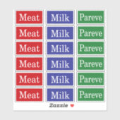 Vleesmelk Pareve Kosher-etiketten Sticker (Vel)