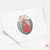 Vleesschild Ronde Sticker (Envelop)
