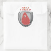 Vleesschild Ronde Sticker (Tas)