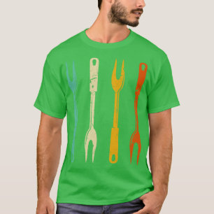 Vleesvork voor Pitmaster Retro Bbq Grill T-shirt