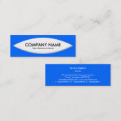 Vleesvorm - Wit op blauw Mini Visitekaartje (Voorkant / Achterkant)