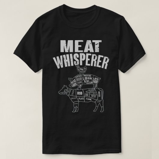Vleeswhisker, slagerij Butcher T-shirt (Design voorkant)