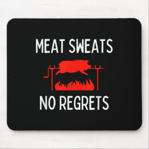 Vleeszweet Geen spijt van Shirt Funny Pig Roast BB Muismat