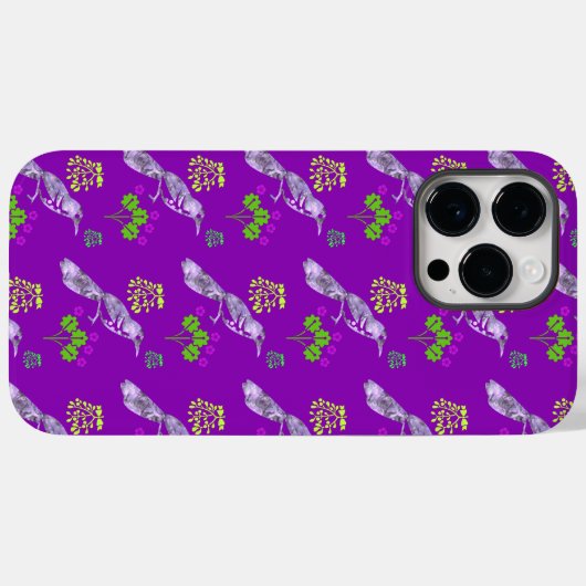 vleiende vogelstijl Case-Mate iPhone case (Achterkant (horizontaal))