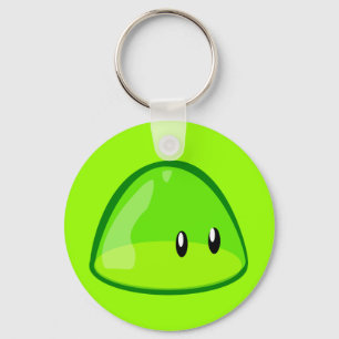 vlek-161097 de LICHTGROENE LEUKE VREEMDE vlek van Sleutelhanger