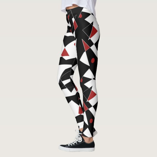 Vlek de rode ballen leggings (Links)