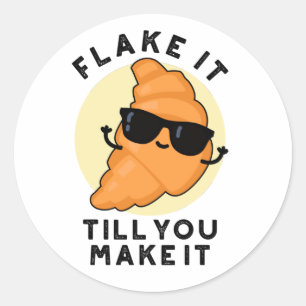 Vlek het tot je het grappige gebak maakt ronde sticker