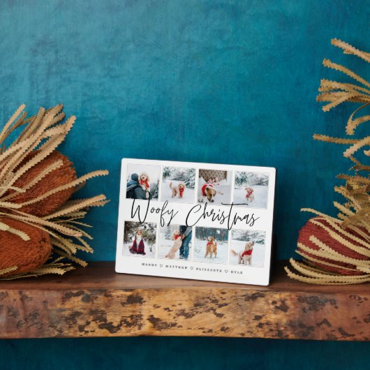 Vlek kerstscript foto's Collage Plaque Fotoplaat (Zijkant)