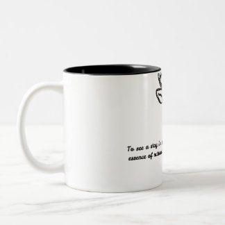 vlek tweekleurige koffiemok