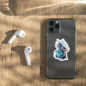 Vlek witte draak sticker