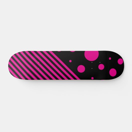 Vlekken en strepen in magenta en zwart skateboard (Horizontaal)