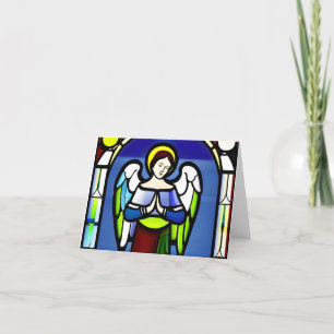 Vlekken glas engel kerstkaart feestdagen kaart